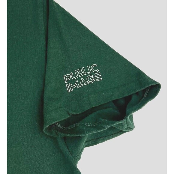 Public Image Vintage Green Single Stitch T Shirt USA Made Crew Neck Mens Size XL - Picture 6 of 8